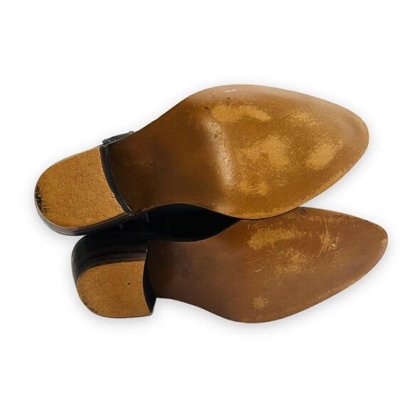 Steve Madden PGRAMIS Black Leather Ankle Boots Women's 7.5 - Picture 8 of 12